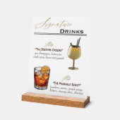 Signature Drink Wedding Sign Acrylic Acrylschild (Winkel)