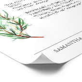 Signature Drinks 8x10 Rosemary Wedding Sign Poster (Ecke)