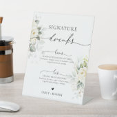 Signature Drinks auf dem White Roses Brautparty Si Sockelschild (In SItu)