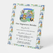 Signature Drinks Baby Boy Elephant & Monkey Golf Sockelschild (Vorderseite)