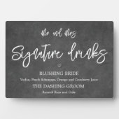 Signature drinks chalkboard sign Tabletop Plaque Fotoplatte (Vorderseite)
