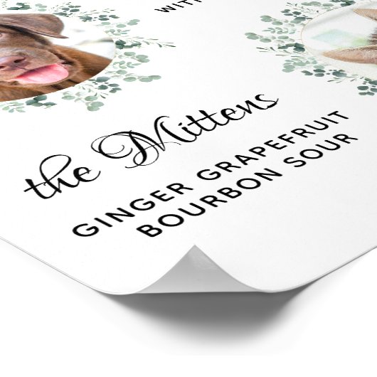 Signature Drinks Cocktail Hund Bar Begleihung Poster (Ecke)