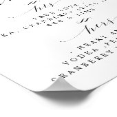 Signature Drinks Cocktails Wedding Bar Menu Signat Poster (Ecke)