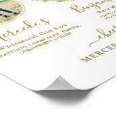 Signature Drinks Custom Foto Gold Wedding Bar Poster (Ecke)
