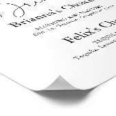 Signature Drinks Elegant Einfaches Zeichen für Kal Poster (Ecke)