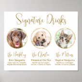 Signature Drinks Elegant Gold 3 Foto Haustier Hoch Poster (Vorne)