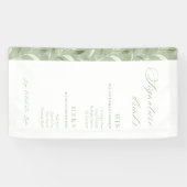 Signature Drinks Elegant Sage Green Wedding Barar  Banner (Horizontal)