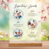 Signature Drinks Elegante Haustiere Hochzeit 3 Fot Acrylschild