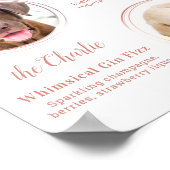 Signature Drinks Elegante Rose Gold Haustier Hochz Poster (Ecke)