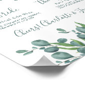Signature Drinks Eukalyptus Personalisiert Hochzei Poster (Ecke)