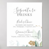 Signature Drinks für Airy Greenery und Gold Leaf Poster (Vorne)