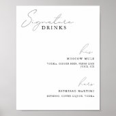 Signature Drinks für die schwarze Zeitlosigkeit de Poster (Vorne)