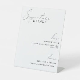 Signature Drinks für die schwarze Zeitlosigkeit de Sockelschild