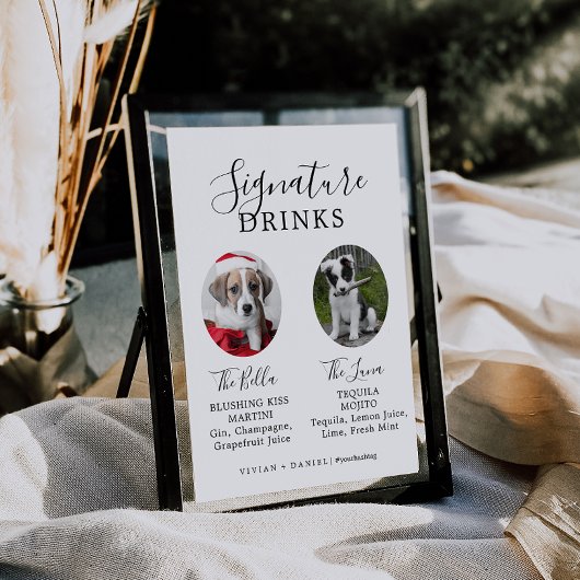 Signature Drinks für Minimalistische Hunde Foto Un Poster