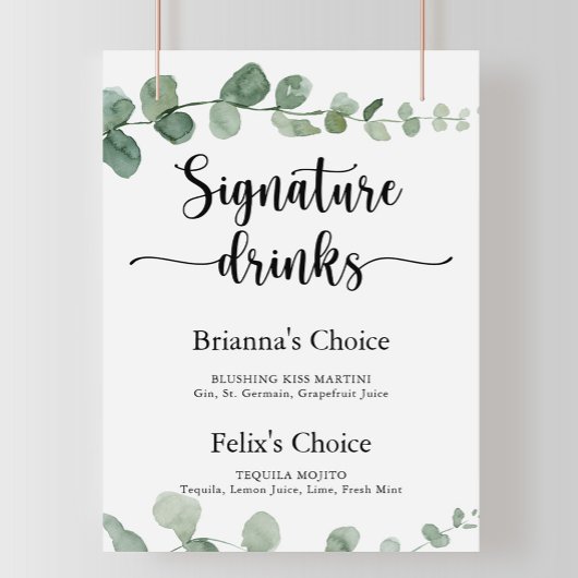 Signature Drinks Green Delight Eukalyptus Signatur Poster