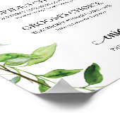 Signature Drinks Greenery Wasserfarbe Elegant Poster (Ecke)