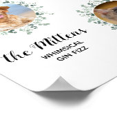 Signature Drinks Haustier Hochzeitcocktail Poster (Ecke)