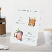 Signature Drinks Hochzeit Sockelschild (In SItu)