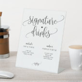 Signature Drinks Hochzeit Zeichen rustikale Kallig Sockelschild (In SItu)