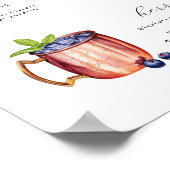 Signature Drinks Hochzeitcocktail-Bar Poster (Ecke)