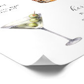 Signature Drinks Hochzeitcocktail Poster (Ecke)