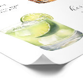 Signature Drinks Hochzeitcocktail Poster (Ecke)