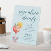 Signature Drinks Hochzeitcocktail Sockelschild (In SItu)