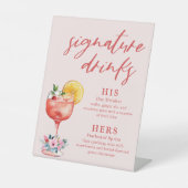 Signature Drinks Hochzeitcocktail Sockelschild (Vorderseite)