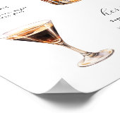 Signature Drinks Hochzeitcocktails Poster (Ecke)