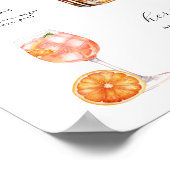 Signature Drinks Hochzeitcocktails Poster (Ecke)