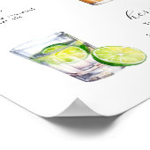 Signature Drinks Hochzeitcocktails Poster (Ecke)