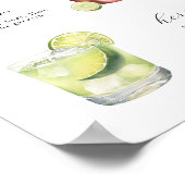 Signature Drinks Hochzeitcocktails Poster (Ecke)