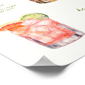 Signature Drinks Hochzeitcocktails Poster (Ecke)