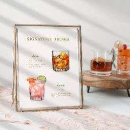 Signature Drinks Hochzeitcocktails Poster