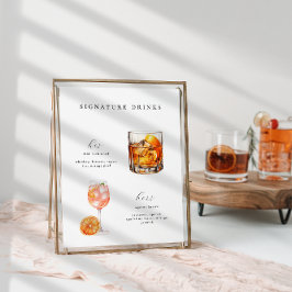 Signature Drinks Hochzeitcocktails Poster
