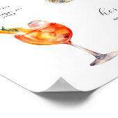 Signature Drinks Hochzeitcocktails Poster (Ecke)