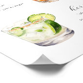 Signature Drinks Hochzeitcocktails Poster (Ecke)
