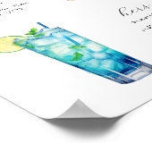 Signature Drinks Hochzeitcocktails Poster (Ecke)