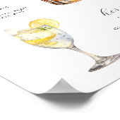 Signature Drinks Hochzeitcocktails Poster (Ecke)