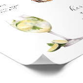 Signature Drinks Hochzeitcocktails Poster (Ecke)