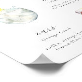 Signature Drinks Hochzeitcocktails Poster (Ecke)