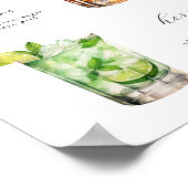 Signature Drinks Hochzeitcocktails Poster (Ecke)