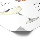 Signature Drinks Hochzeitcocktails Poster (Ecke)