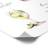 Signature Drinks Hochzeitcocktails Poster (Ecke)