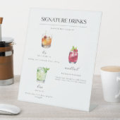 Signature Drinks Hochzeitscocktails Sockelschild (In Situ)
