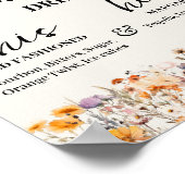Signature Drinks Hochzeitsempfang Herbst Wildblume Poster (Ecke)