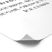 Signature Drinks Hochzeitsempfang Zitronen unterze Poster (Ecke)