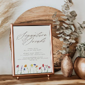 Signature Drinks Lebende Wildblume Hochzeit Poster