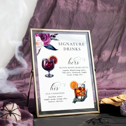 Signature Drinks Lila & schwarz 'bis Tod Poster