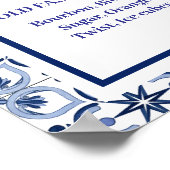 Signature Drinks Mediterranean Wedding Reception Poster (Ecke)